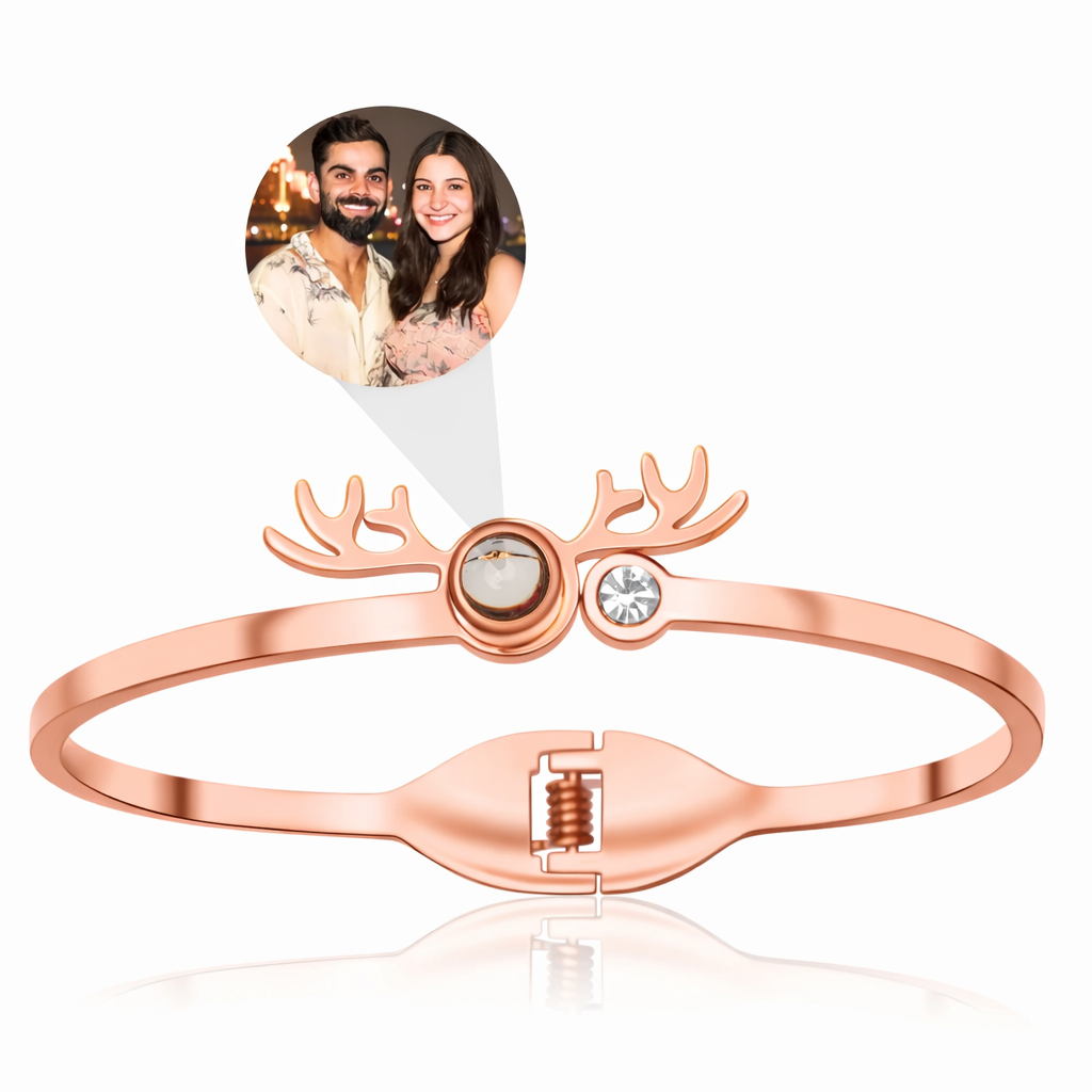 ✨ Reindeer Design Photo Projection Bracelet ✨